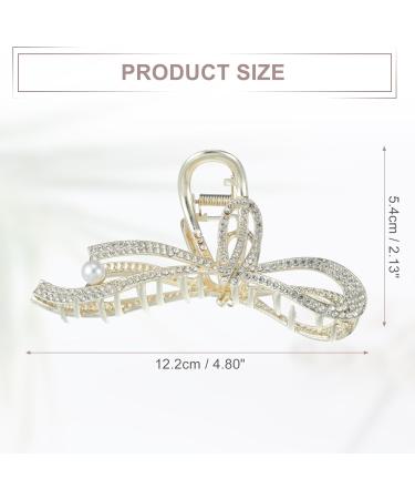 VOCOSTE Hair Clip Classic Rhinestone Bow Tie Hair Clip for Women Gold Tone - Buy Online on GoSupps.com