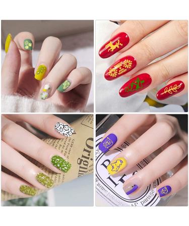 Biutee Nail Stamping Plates Kit - 10pc Templates with Stamper | Nail Art Plates for Leaves, Flowers, Animals & Holidays - Buy Online on GoSupps.com