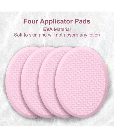 AmazerBath Lotion Applicator for Back Feet 4 Replaceable Pads with 1 Long Handled Back Sunscreen Applicator for Elderly Women Apply Cream Medicine Skin Cream Moisturizer Sunscreen Tanner Pink - Buy Online on GoSupps.com