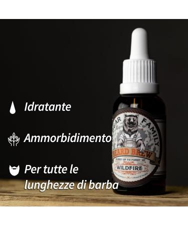 Bear Family Beard Oil for Men - Wildfire 30ml | Nourishing Jojoba & Argan Oil for Healthy Beard Growth & Moisturization - Buy Online on GoSupps.com