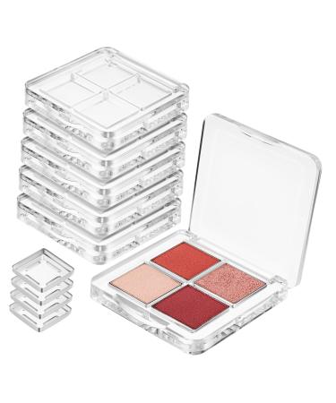 Beavorty 6 Pcs Transparent Square Eye Shadow Box Empty Eyeshadow Pallet Empty Eyeshadow Containers Plastic