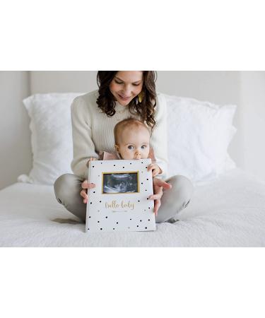 Pearhead First 5 Years Baby Memory Book - Gender-Neutral Baby Keepsake - Black and Gold Polka Dot Design - Perfect Gift for New Parents - Includes Hello Baby Sonogram Book - 1 Count - Buy Online on GoSupps.com