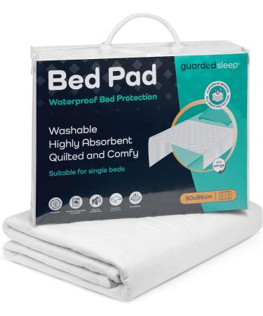 Buy Waterproof Bed Inlay 2-Pack | Guardedsleep Washable Pads for Adults & Children | Reusable Bed Wet Mat - Discrete White - Buy Online on GoSupps.com