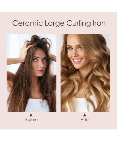Ten-Tatent 25mm Ceramic Tourmaline Curling Tongs - Dual Voltage Curling Iron for Long & Short Hair - Adjustable Temperature - White - Buy Online on GoSupps.com