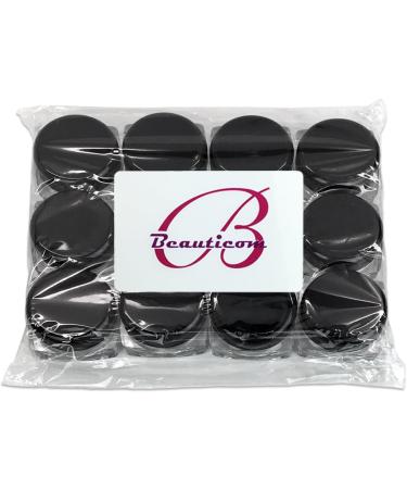 Beauticom 12 Pack 5G Clear Square Jars with Black Lids - BPA Free Storage for Acrylic Powder Rhinestones & Nail Accessories - Buy Online on GoSupps.com