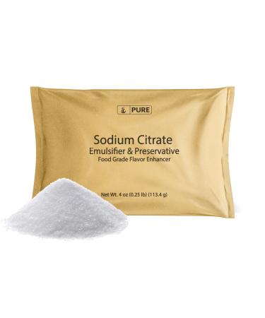 Pure Original Ingredients Sodium Citrate (4 oz) Preservative & Emulsifier for Molecular Gastronomy 4 Ounce (Pack of 1)