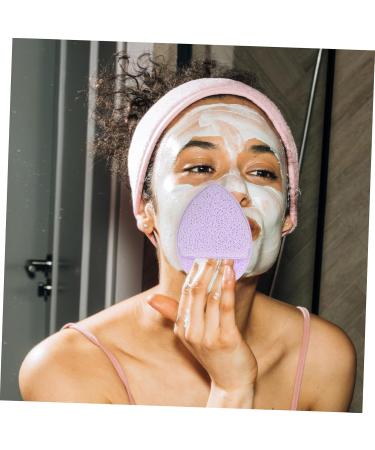 FRCOLOR 4pcs Facial Cleansing Sponges - Exfoliating Makeup Remover Wipes for Deep Cleaning - Purple Esponjas para Maquillaje - Buy Online on GoSupps.com