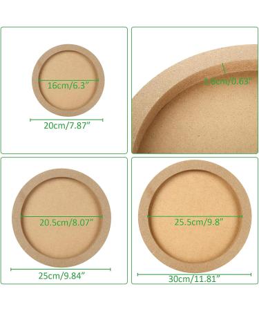6 Pcs Round Wood Canvas Panels for Painting - 3 Sizes - Arts & Crafts Boards - Buy Online on GoSupps.com
