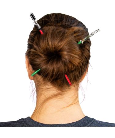 Star Wars Luke Skywalker And Darth Vader Lightsaber Hair Pins Sticks