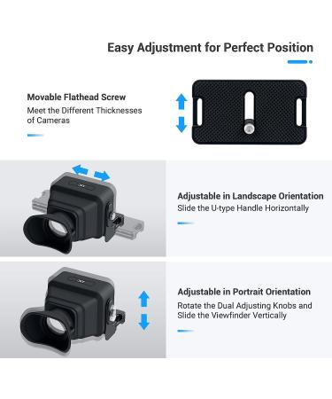 JJC Collapsible Camera LCD Viewfinder 3X Magnifier Sunshade Hood with Arca-Type Plate for Canon Nikon Sony - Buy Online on GoSupps.com