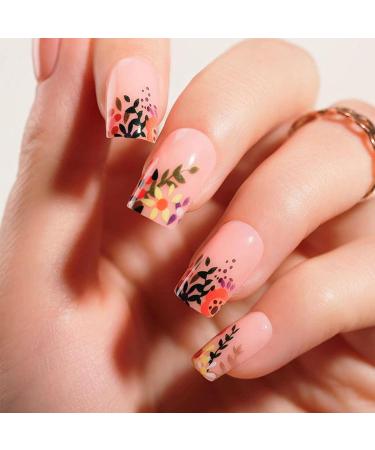 FEIlei 24Pcs Press on Nails Short Design Fake Nails Wearable Fake Nails Set for Women - Buy Online on GoSupps.com