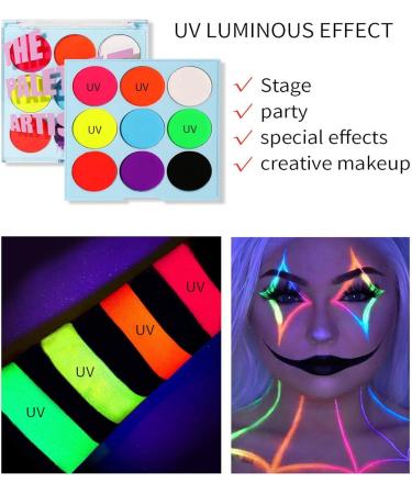 Eyeshadow Palette for Women | Blacklight Eye Shadows with 9 Colors Pigment Eye Shadow Makeup Powder for Face  - Buy Online on GoSupps.com