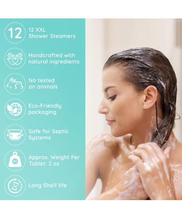 Shower Bombs Aromatherapy Gift Set - Variety Pack of 12 Strong Scent Tablets for Relaxing Stress Relief - Essential Oil Shower Steamer Spa Gift Set - Buy Online on GoSupps.com