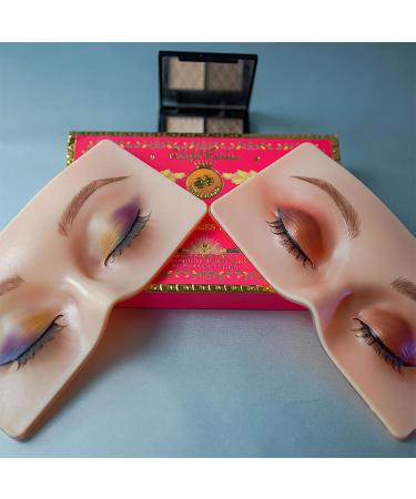 3D Makeup Practice Face Board Makeup Artist Board Reusable Silicone Full Face Practice Eyelash Eye Shadow for Beginners Girl's Gift - Buy Online on GoSupps.com