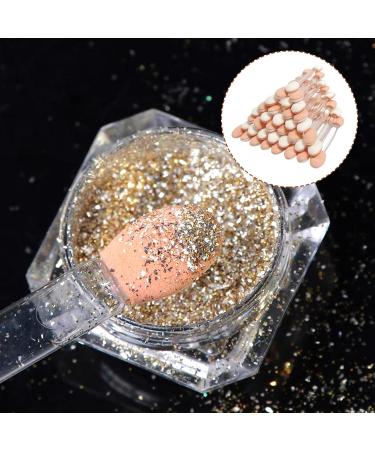 100 Pieces Double-Headed Sponge Nail & Eyeshadow Brushes - Portable Travel Makeup Brush Set (Black & White - Buy Online on GoSupps.com