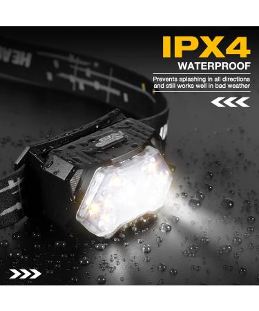 GOANDO Rechargeable 2500 Lumen LED Headlamp 2 Pack | Waterproof with Red Light Sensor Mode | Ideal for Running, Cycling, Camping - Buy Online on GoSupps.com