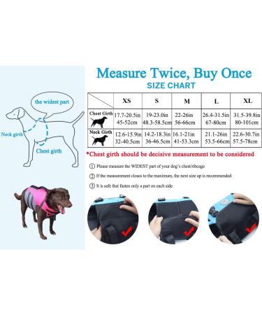 Vivaglory Sports Style Dog Life Jacket - Adjustable Durable Buoyancy Vest for Small Dogs (XS 43-51 cm) - Safe Fastening System - Blue - Buy Online on GoSupps.com