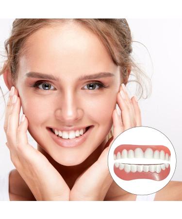 1 Pair Temporary Dentures Perfect Smile Upper and Lower Teeth Veneer Cover Bad Teeth Teeth Whitening Kits for Men Women Adult - Buy Online on GoSupps.com