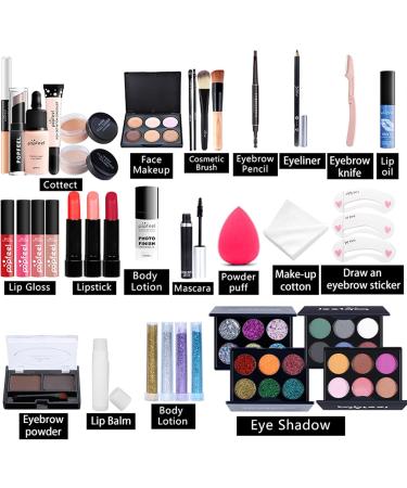 Neamou All-in-One Makeup Kit | 20/29/37pcs Beauty Makeup Kit | Includes Makeup Brush Set Eyeshadow Palette Lip Gloss Lipstick Eye Shadow Eyeliner Eyeliner Eyeliner Eyeliner Lip Gloss Lip Gloss Eyeliner ... - Buy Online on GoSupps.com