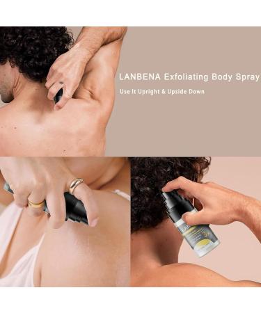 LANBENA Body and Face Peeling Spray - Exfoliating Care for Hands Knees Elbows & More with Natural Aloe Vera - 30ml International Shipping Available - Buy Online on GoSupps.com