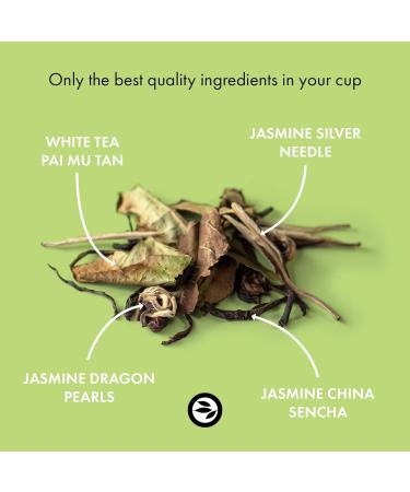 Jasmin Imperial Organic Loose Leaf Jasmine Tea - 100g | Premium Green & White Tea Blend (40 Cups) by Alveus - No Added Flavors - Buy Online on GoSupps.com