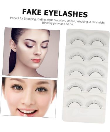 Beavorty 5 Pairs Fake eyelashes reusable black eyelash segmented false eyelash adhesives false eyelashes soft light fake lash handmade eye lashes lash stuff kinds of eyelashes natural fiber - Buy Online on GoSupps.com