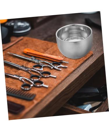 4-Piece Stainless Steel Shaving Foam Shell Set - Double-Walled Shaver Accessories for Men | 8.2x5.8cm | Ideal for Wet Shaving - Buy Online on GoSupps.com