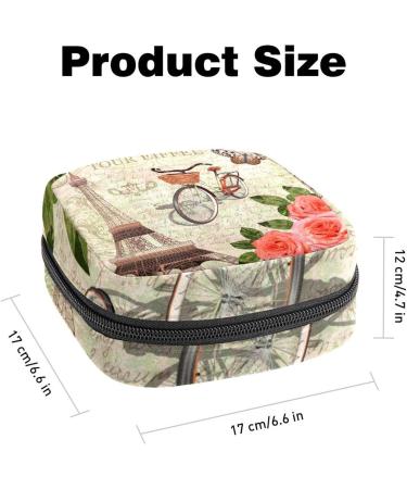 Stylish Pink Eiffel Tower Bandage Storage Bag for Menstrual Cups & Pads - Perfect for Teen Girls & Women - Buy Online on GoSupps.com