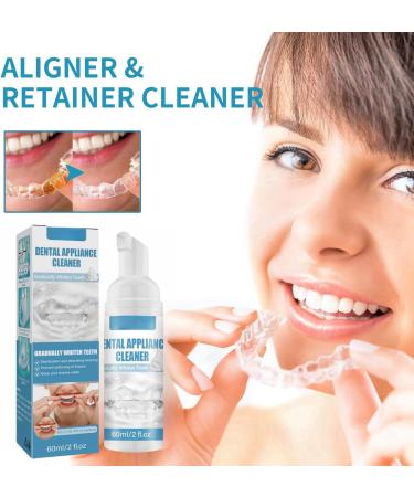 60ml Retainer Whitening Foam Retainer Cleaning Foam for Oral Care Dental Foam Braces Cleaner Teeth Retainer Cleaner Mouth Guard Cleaner Cleans Whitens Teeth&Fights Bad Breath Teeth Aligner Cleaners - Buy Online on GoSupps.com