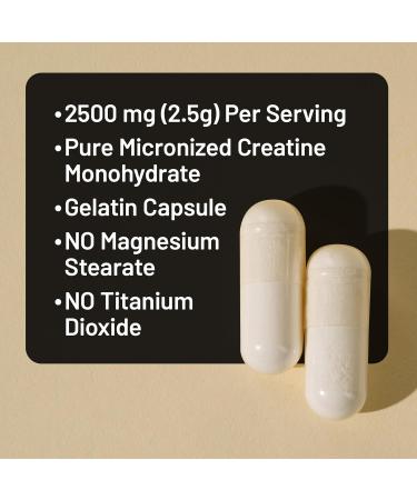 NatureWise Micronized Creatine Monohydrate Pills 2500mg Per Serving - Creatine for Women & Men - Pure Unflavored Supports Lean Muscle Mass Endurance - 60 Capsules 30-Day Supply  - Buy Online on GoSupps.com