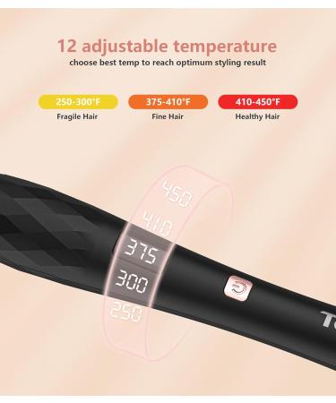 Terviiix 3/8 Inch Small Barrel Curling Iron Wand - Argan Oil & Keratin Infused Ceramic Curler for Short & Long Hair with Digital Temperature Control - International Shipping Available - Buy Online on GoSupps.com