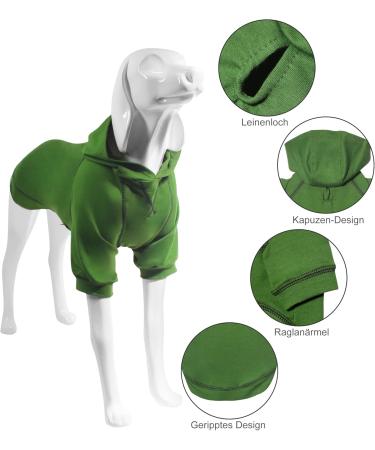 Kickred XL Army-Green Dog Hoodie & Coat with Hat | Soft Breathable Winter Clothing for Large Dogs - Perfect for Indoor & Outdoor Use - Buy Online on GoSupps.com
