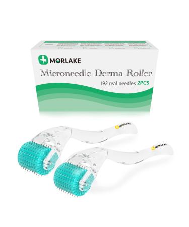 Morlake Microneedling Derma Roller Real Needle Individual Micro Needles 0.25mm Cosmetic Roller (0.25mm 2 Pack)