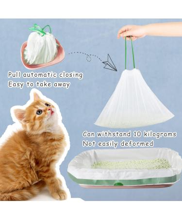Cat Litter Liners 20 Count Cat Litter Box Liners Large Drawstring Kitty Litter Pan Bags Extra-Thick Cat Waste Litter Bags for Pet Cat Litter Box 95" x 45" - Buy Online on GoSupps.com