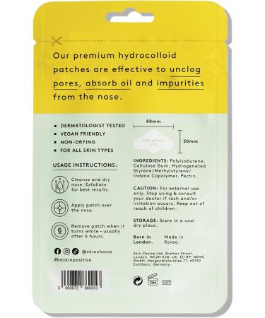 SKINCHOICE Pore Strips - Breakout Patch XL Hydrocolloid Nose Strips to Unclog and Shrink Pores Nose Patch Absorbs Oil Acne Pimple Spot Blackhead Remover Vegan (5 Count) 5 count (Pack of 1) - Buy Online on GoSupps.com