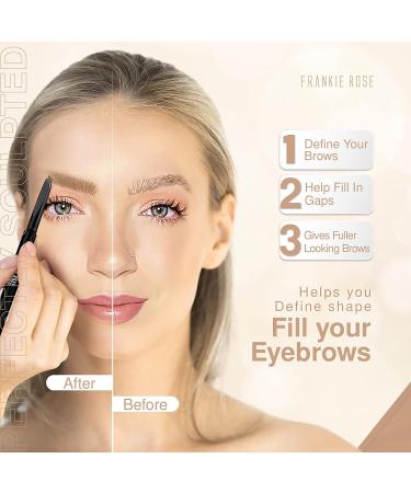 Frankie Rose Cosmetics Brow Defining Pencil - Water-Resistant Creamy Light Brown Eyebrow Pencil - Buy Online on GoSupps.com