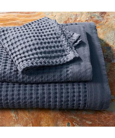 GILDEN TREE Midnight Blue Waffle Towel | Quick Dry Exfoliating Washcloth for Face & Body - Buy Online on GoSupps.com
