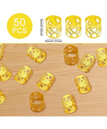 Cipszoely 50 Pieces Gold Hair Cuffs Girls Gold Hair Accessories Aluminum Dread Locks Anti-Rust Plating Braid Accessories Hair Jewelry Rings Clips Dreadlocks Accessories for Hiphop Fans - Buy Online on GoSupps.com