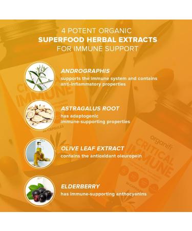 Organifi Green Juice Superfood Powder & Critical Immune Bundle - 30 Servings - Vitamin C Detox Cleanse & Immunity Support - Gluten Free Vegan - Buy Online on GoSupps.com