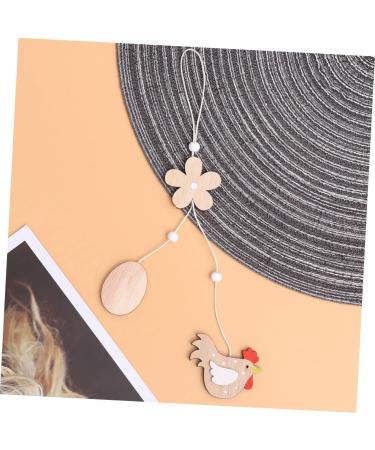 Cabilock Easter Home Decor Easter Wooden Tags Wood Decor Home D cor Easter Wooden Pendant Paper Cut Spring - Buy Online on GoSupps.com