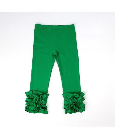 Hoolchean Girls Cotton Ruffle Leggings - Size 6-12 Months, Green - Buy Online on GoSupps.com