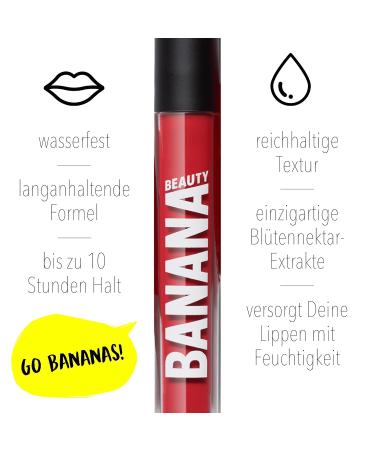 Buy Banana Beauty Semi Matte Liquid Lipstick - Glam Bam Cool Red | 10h Long-Lasting Hydrating Intensive Volume - 3ml - Buy Online on GoSupps.com