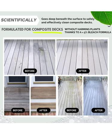 Wash Safe Composite Deck Cleaner - 1 Gal | Remove Black Stains | Cleans 1 500 sq. ft | Professional Grade Eco-Friendly Formula - Buy Online on GoSupps.com