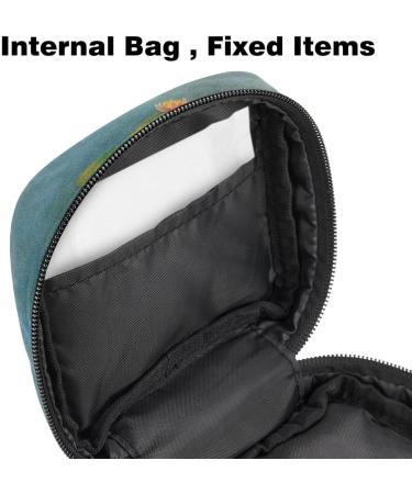 MUOOUM Storage Bag for Women's Bandages - Palm Leaves & Pineapple Patterns | Portable Menstrual Cup & Breastfeeding Holder - Perfect for Girls & Teenagers - Buy Online on GoSupps.com