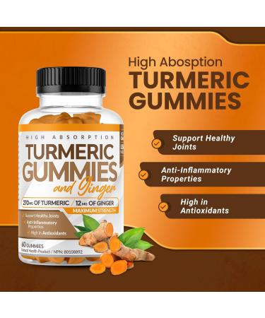 Turmeric Ginger Gummies - Anti-Inflammatory to help relieve joint pain aid digestion. Source of Antioxidants. Helps with inflammation. - Buy Online on GoSupps.com