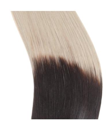 Ombr Bonding Extensions - 100% Remy Real Hair 25 x 0.5g 60cm U-Tip Keratin Hair Extensions in Ombre #1B/Gray - Long Smooth Strands for Stunning Hair Transformation - Buy Online on GoSupps.com