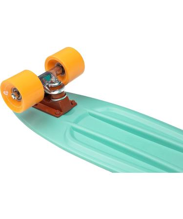 Retrospec Quip Mini Cruiser Skateboard 22.5 Seafoam | Compact Retro Plastic Complete Skateboard with ABEC 7 Bearings and PU Wheels - Buy Online on GoSupps.com