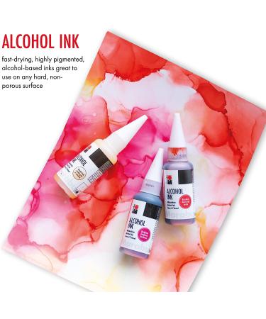 Marabu Pink Alcohol Ink Set - 5 Pastel Colors for Resin & Tumbler Making - 0.68 oz Inks for Paper & Epoxy - Neon, Rose Gold, Magenta - Buy Online on GoSupps.com