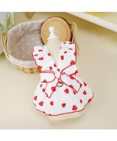 Shenrongtong Small Dog Dresses for Girls | Adorable Strawberry Print Puppy Clothing | Pet Rock Litter Dresses XS - Buy Online on GoSupps.com