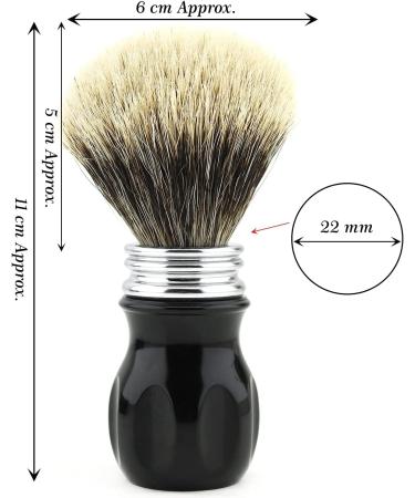 Jag Shaving Badger Hair Shaving Brush - Super Silver Tip & Black Handle for Perfect Wet Shaving | International Shipping - Buy Online on GoSupps.com